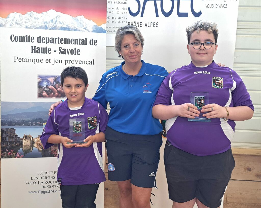 Vice-champions Minimes qualifiés pour le Trophée Régional des Jeunes St Félix 16.06.24 ISAAC BAUDINO NOA ROCHER VALLEE DU MONT BLANC